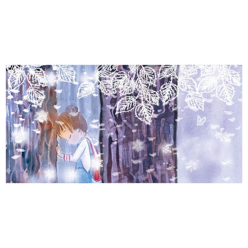 Art print of scene from Breathe, children's book by Becky Hemsley 17 by 8.5 inches/43 by 21cm