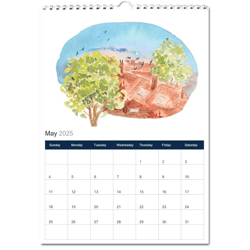 Urban Wildlife illustration calendar