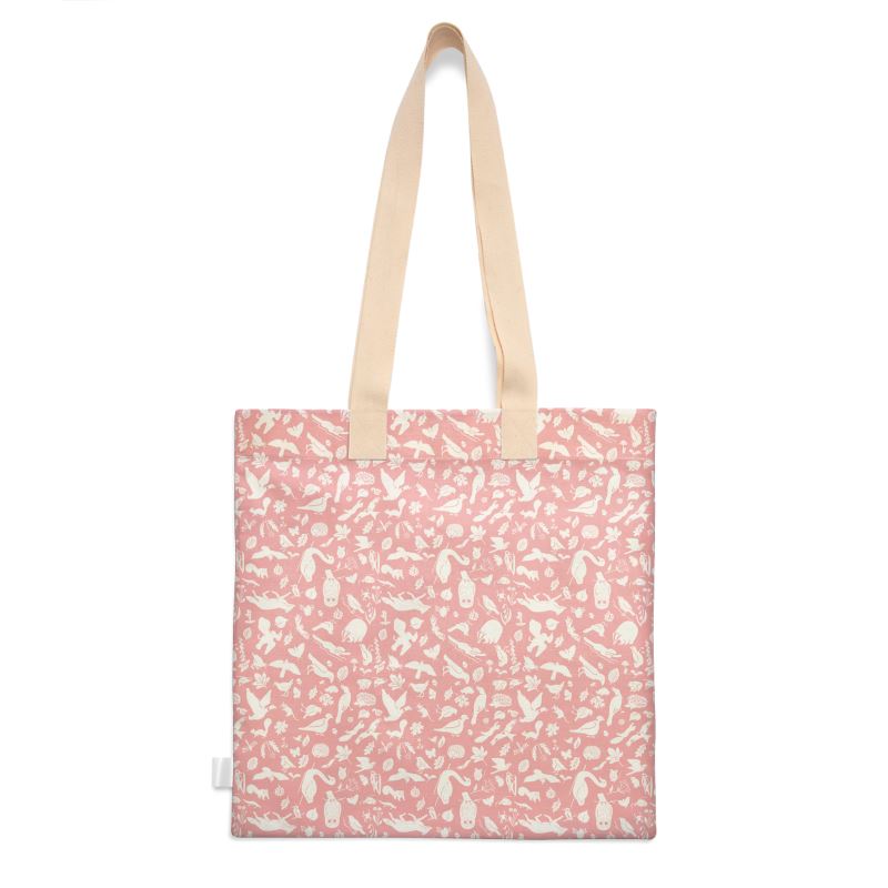 White on pink Urban Wildlife Tote Bag